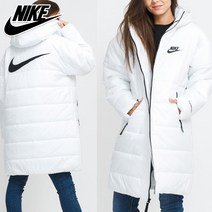 나이키 여성 후드 롱패딩 화이트