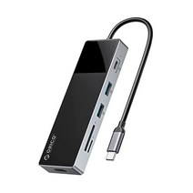 USB C 노트북 도킹 스테이션 ORICO 9 in 1 타입 허브 멀티포트 어댑터 PD 100W HDMI 4K@30Hz A3.0x3 C3.0x1 A2.0x1 SD/TFx1 델/서피