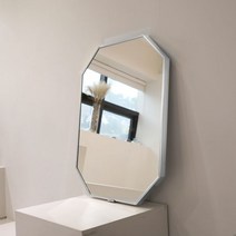 [거울케이크] [브래그디자인] 450x600 팔각 거울 (화이트골드), 화이트골드