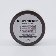 빈티지 마스킹 테이프 WHITE TICKET 25mm x 10m, 혼합색상, 1개