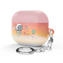 엠투스토어 스페이스 우주 에어팟 3 세대 키링 포함 하드 케이스, 아름다운 지구별