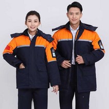 겨울 작업복 절연복 패딩 공장 유니폼 주유소 용접복, D 정전기 방지-블리치 라이트그린 XXXL