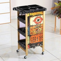 미용실 무빙선반 피부관리 속눈썹 웨건 왁싱샵 병원 다용도 마사지 선반 수납카트 드레싱카, 48x31x80cm, 4단 타입 F.