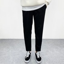 엠클로 남자 빅사이즈 무지 기본 스판 밴딩 9부 슬랙스 바지 5컬러 4XL