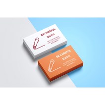 이앤씨컴퍼니 칼날주의 사각 칼사용주의 취급주의 택배 포장 강접 스티커 제작 1000매, 레드, 유광코팅