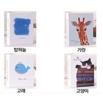 디자인 비닐형 유아 성장 포토앨범 출산 돌잔치 추억 제작 기념, 기린