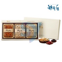 해바라기씨 피스타치오 아몬드 식이섬유 영양간식 술안주 답례선물 하객션물 견과류 세트, 3종 890g