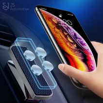 JS automotive 더뉴그랜저 슬림 회전 마그네틱 강력 핸드폰거치대 시야방해없는 스마트폰 홀더 악세사리 용품, 실버그레이 1P