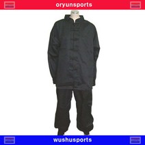 오륜스포츠 우슈 쿵후 투로도복 무술 태권도 격투기, 5)검정+파란단추1(상하의)