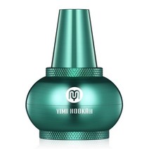 Yimi 물 담뱃대 알루미늄 시샤 당밀 포수 대형 챔버 공기 흐름 유니버설 핏 직경 5.5cm 높이 7.4cm, [03] green