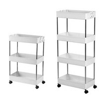 투빌 이동식트롤리 틈새선반 이동식트레이 바퀴달린수납장 선반장 세탁실 창고 3단 4단