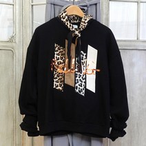 이힝 여성용 호피 프링팅 루즈핏 맨투맨