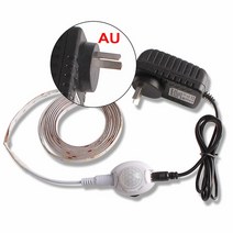 현관 센서등 신발장 간접조명 건전지 스마트 미니 모션 센서가있는 led 야간 조명 1m 2m led 스트립 방수 pir광 센서 야간 램프 옷장 복도 12v 전원 어댑터, led 스트립 au, 2m 흰색