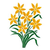 [바보사랑] 스텐실 도안(ST-3127)수선화