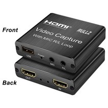 파워딜 Rullz-4K 비디오 캡처 카드 USB 2.0 게임 레코딩 플레이트 PS4 Ps5 스위치 카메라 녹화용 마이크, 02 With Mic RL Loop