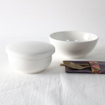 [AGH_0152805] (선택 : 대접) 에릭스 백자 뚜껑공기 대접 도자기 한식기 도기식기 도자기식기 공기세트