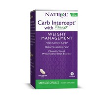 Natrol 화이트 키드니 빈 카브 인터셉트 With 페이즈 2 웨이트 매니지먼트 1000mg 캡슐, 120개입, 1개
