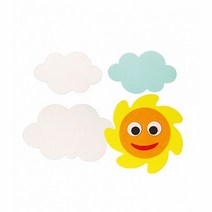 펠트소품 해님과 구름 세트 (교실 학급 환경 미화 게시판 꾸미기)
