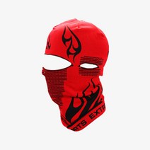 두건형 김서림방지 바라클라바 오토바이 복면, 불꽃, 빨강색