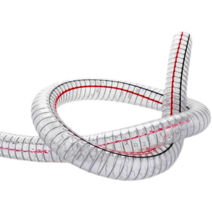 엑셀관 PVC 투명 와이어 스틸 호스 엑셀 파이프 연결, 내경38mm두께3.5mm(클램프2개) 1m가격