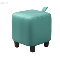 사각 소파 사각 손잡이 스툴 쇼파 인조가죽 사각 1인용 큐브릭 벽소파, 블루