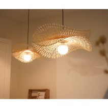 토탈LED 버터플라이550 라탄 거실간접 조명등 전등갓 식탁등 식탁 펜던트 조명, 펜던트조명+주광색 볼구(전구포함)
