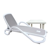 수영장 의자 워터파크 소파베드 정원 발코니 썬베드, 화이트