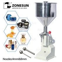 zonesun 수동 식품 오일 충전 기계 물냉이 소스 크림 꿀 액체 페이스트 포장 장비 샴푸 주스 필러, 협력사, 10-100ml