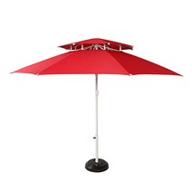 대양파라솔 2단 8각 FRP 파라솔 지름 2700mm, 레드, 1개