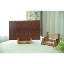 네이쳐크라운 엔드그레인 나무도마, 3-3 월넛 대