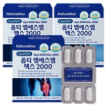 옵티 엠에스엠 맥스 2000 60정 x3박스 MSM 비타민D 디메틸설폰 상어연골분말
