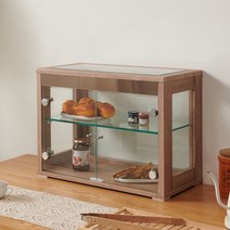 [모던탑21] 우드 쇼케이스 A타입600 디저트 쇼케이스 쿠키 빵 향수 소품 미니 진열장, 색상:그레이