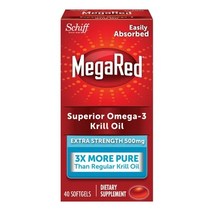 Mega Red 엑스트라 스트랭스 500 mg 오메가-3 크릴 오일 소프트젤, 40개입, 1개