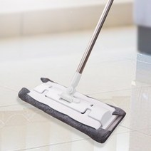 클립형 올클리어 극세사 밀대걸레 화이트 물걸레 밀대, 1세트
