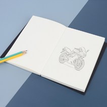 오더고 A5 일러스트 이모티콘 스케치북노트 무지 여백노트 빠른 배송