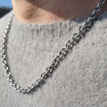 노블린 써지컬 서지컬 크롬 얇은 꽈베기 체인 명품 목걸이 선물