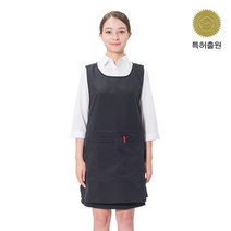예경 지퍼형 원피스 앞치마_구김이 없는 기능성 앞치마, PO-8002-A/특대/검정색, 1개