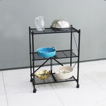 팬물산 이지폴딩 선반 3단, 블랙