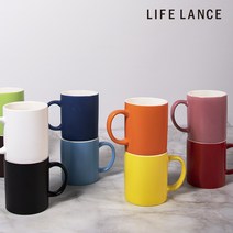 라이프란스 베이직 투톤 무지 무광 머그컵 도자기 북유럽 360ml, 스카이블루
