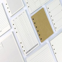 6공 다이어리 리필 속지 A5 A6 내지 노트 바인더 일기장, A5크라프트