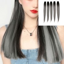 그라데이션 컬러 브릿지 헤어피스 5P 애쉬그레이 하이라이트붙임머리 붙임머리가발