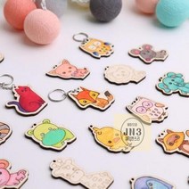 초등학생 만들기 키트 유아 어르신프로그램 나무공예 열쇠고리, 병아리