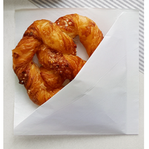 와플포장봉투 L자형 수제햄버거 도넛 샌드위치 포장 2가지색상, 흰색(노루지), 13x13