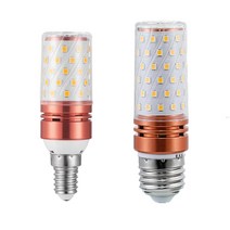 Led 옥수수 전구 E14 샹들리에 캔들 라이트 E27 110V 220V 12W 16W 웜 화이트 3000k 쿨 6500k 스팟 홈 램프 조명, [02] Warm White 3000K, [02] 16W, [02] E27