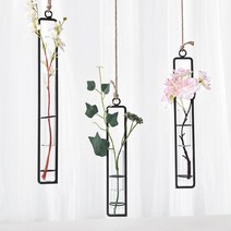 철제 행잉 벽걸이 화병 로프 팬던트