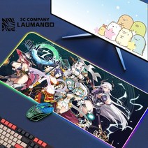 에픽 세븐 Rgb 마우스 패드 게이머 키보드 매트 책상 애니메이션 카펫 Pc 빅 게임 캐비닛 확장, 09 GG001215_02 RGB300x600x3mm