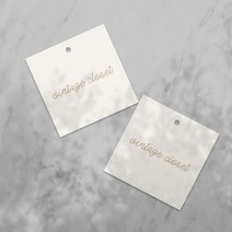 옷라벨 옷택 파스텔컬러 50X50mm 의류 상품 라벨 택 행택 제작 텍 태그 타공 라벨 가격, 양면 50X50mm, 엑스트라 매트 200매, 8mm