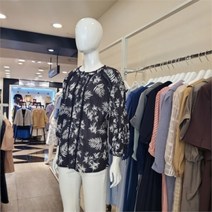 블루페페 SH02 나뭇잎패턴 블라우스 BK 213MSC701