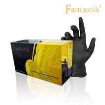 블랙 니트릴장갑 100매 일회용장갑 두꺼운장갑 위생장갑 고무장갑 미용장갑 요리장갑, (블랙)판타스틱 니트릴-S