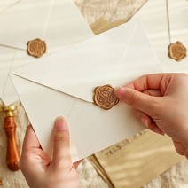 실링왁스 인장 청첩장 초대장 결혼 답례품 스티커, 1실링스티커-포유